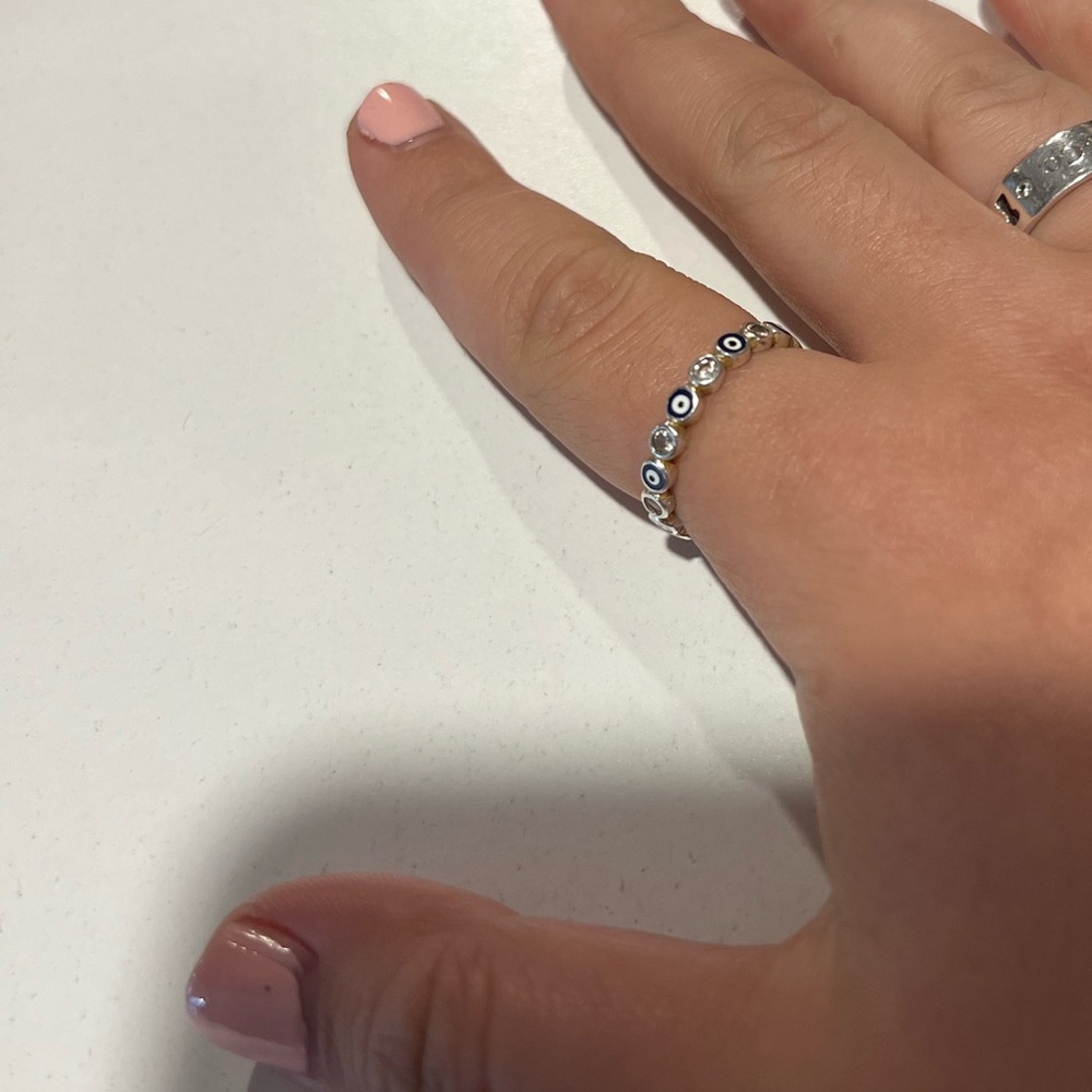 Size 6 evil eye ring from Mykonos
